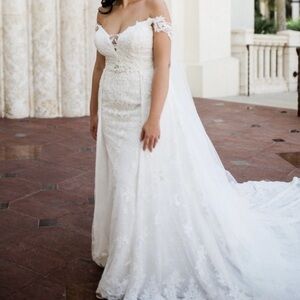 Brand is Rachel Allan. Dress is dry cleaned and ready to be worn.